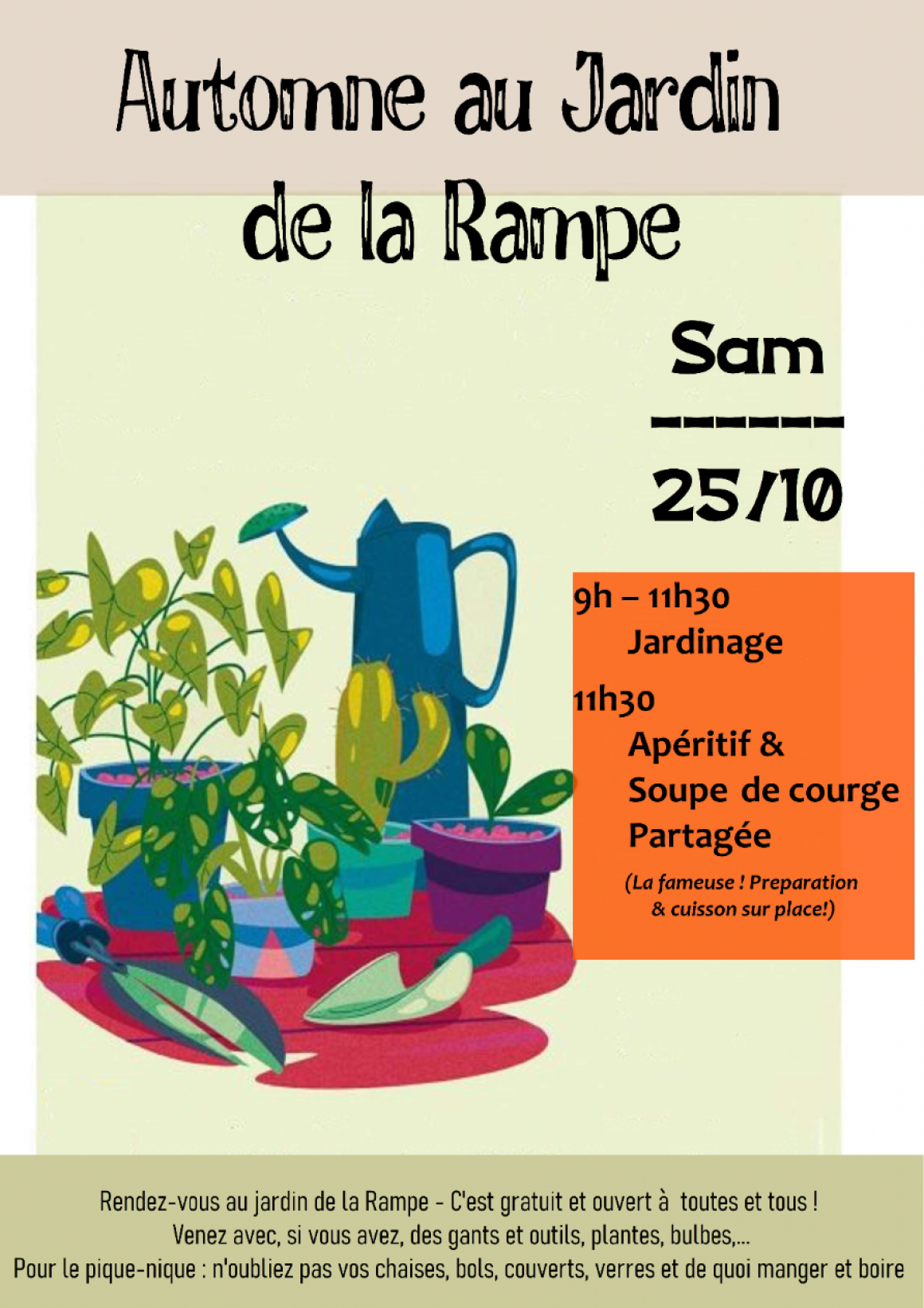 Soupe de courge partagée