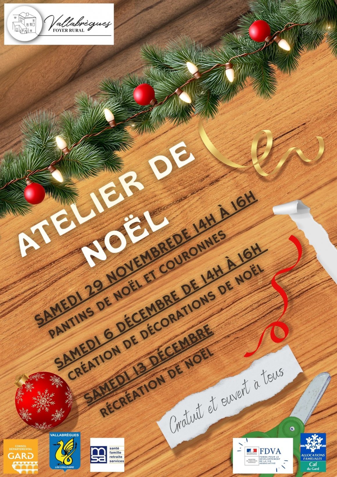 Ateliers de Noël au Foyer Rural