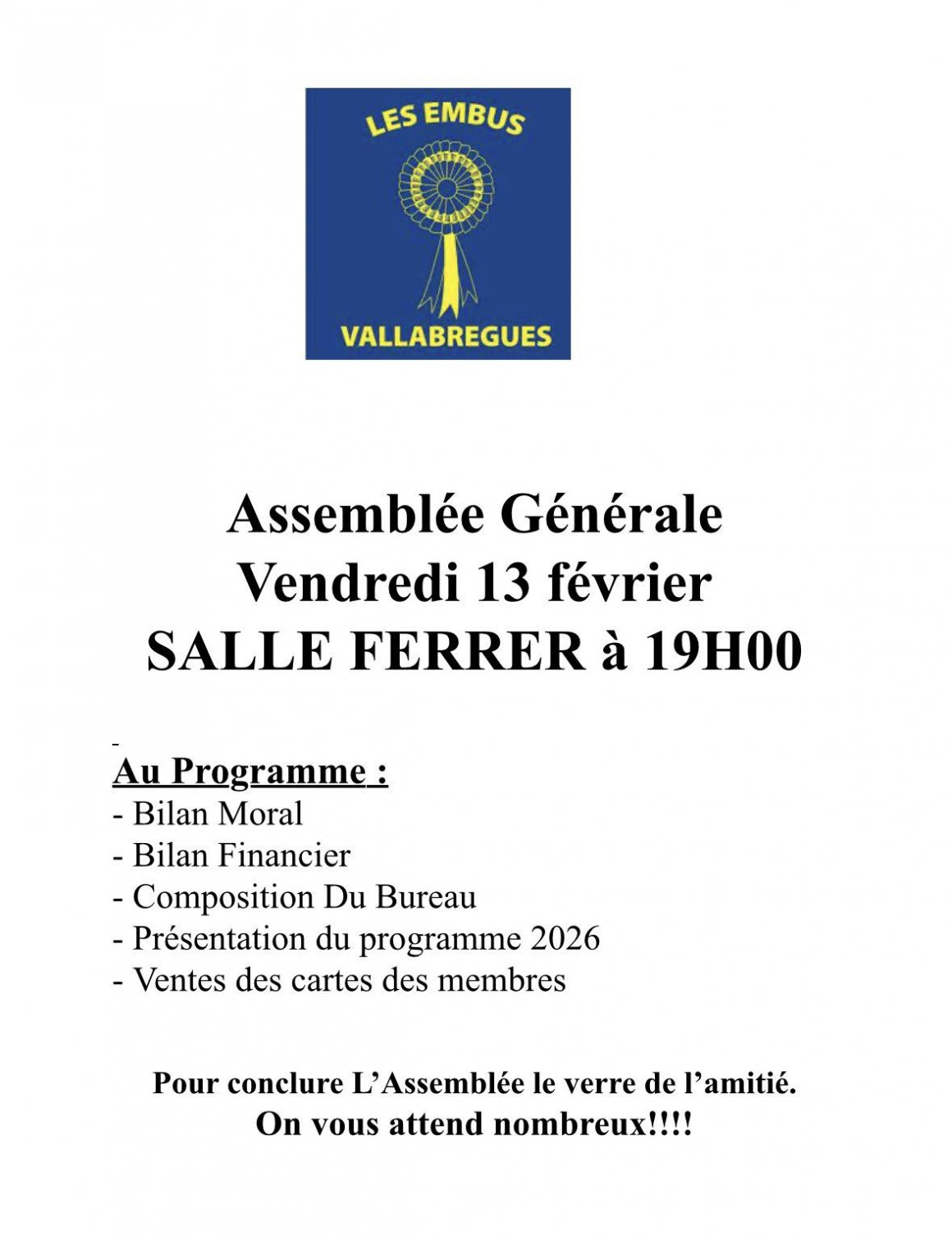 Assemblée générale Les Embus